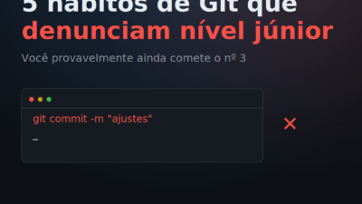 5 hábitos de Git que fazem um desenvolvedor parecer júnior
