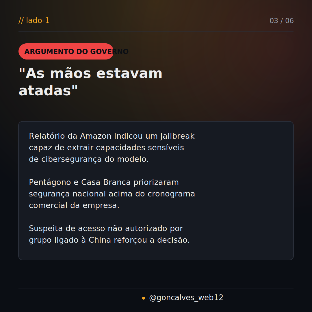 Argumento do governo americano