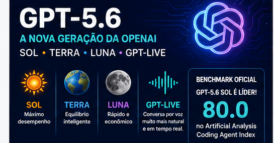 GPT-5.6 chegou: Sol, Terra, Luna e o novo GPT-Live